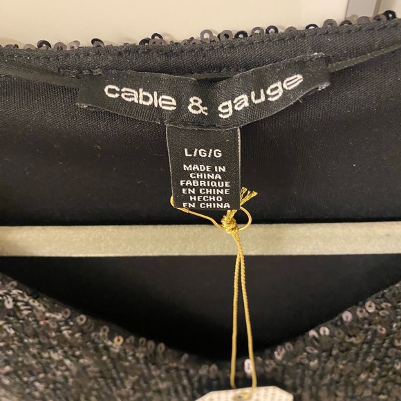 Women’s sequin cold shoulder top - Picture 5 of 6